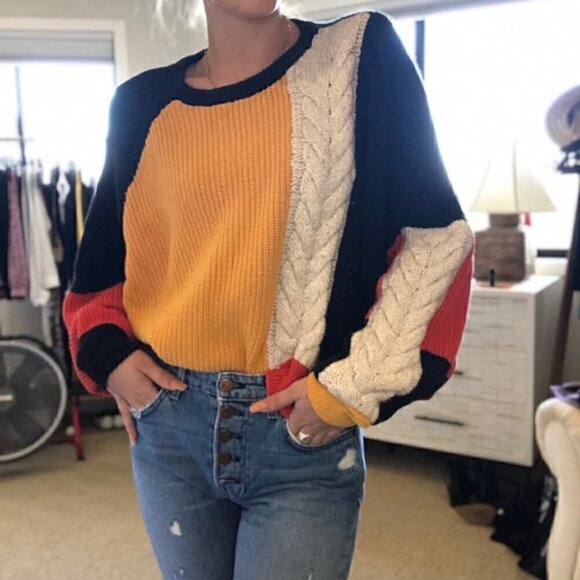 Ecoté Color Block Sweater - Picture 4 of 4